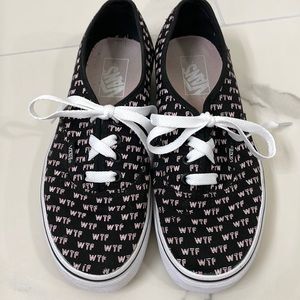 Vans Authentic (Sayings) “WTF” and “FTW”canvas shoes